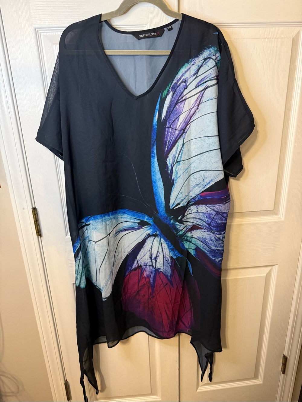 Coleen Lopez V-Neck Butterfly Print Tunic